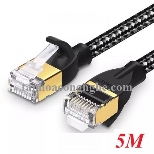 Ugreen 50354 5M màu Đen Cáp mạng LAN CAT6 bọc lưới cao cấp NW117 30050354